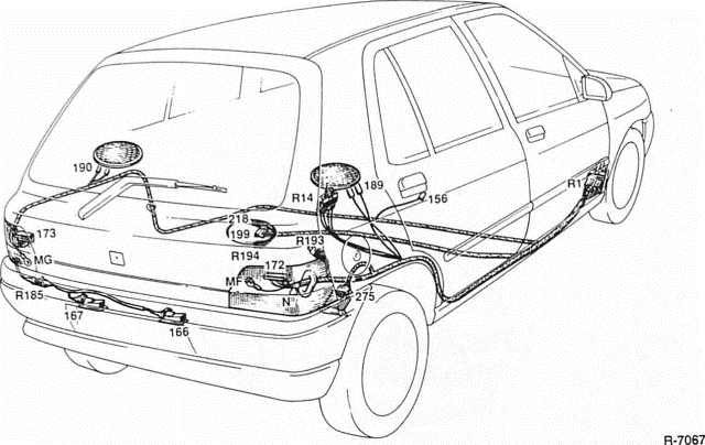 Renault Clio Reparaturanleitung. Beleuchtung hinten