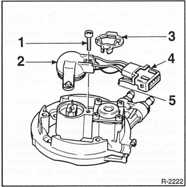 Renault Clio Reparaturanleitung. Ausbau bei einpunkt-benzineinspritzanlage