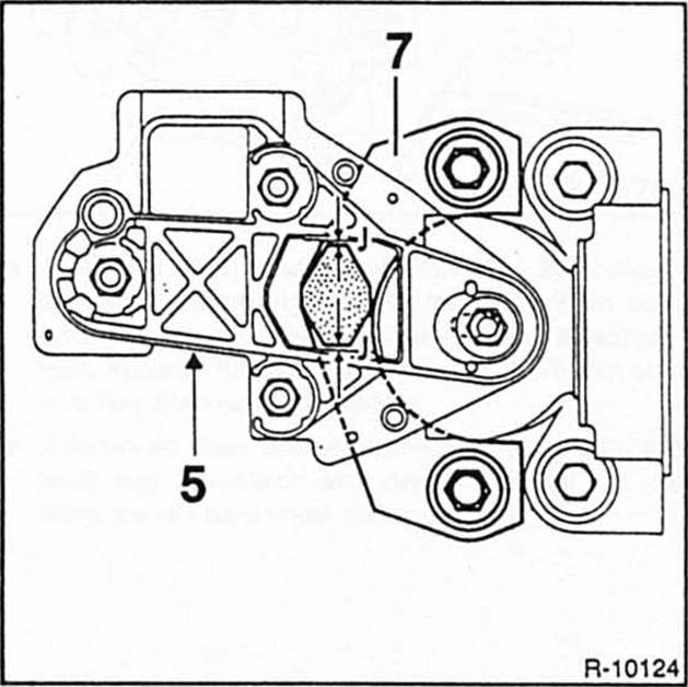 Renault Clio Reparaturanleitung. Motor und getriebe einrichten 