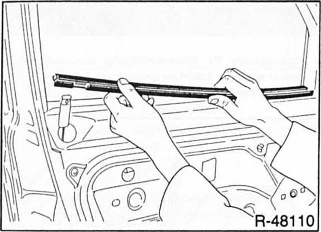 Renault Clio Reparaturanleitung. Türfenster aus-und einbauen