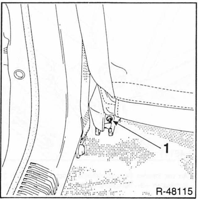 Renault Clio Reparaturanleitung. Vordersitz aus-und einbauen 