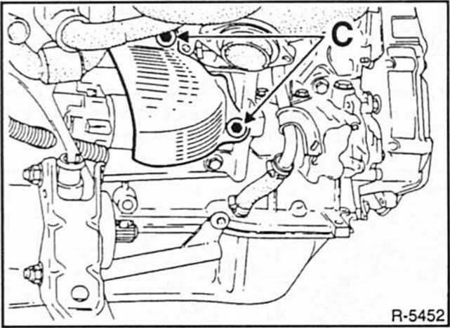 Renault Clio Reparaturanleitung. Ausbau 16v-motor