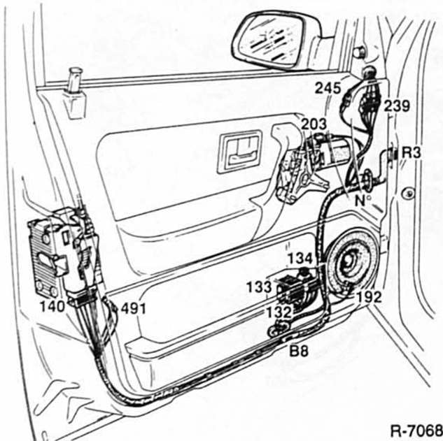 Renault Clio Reparaturanleitung. Fahrertür