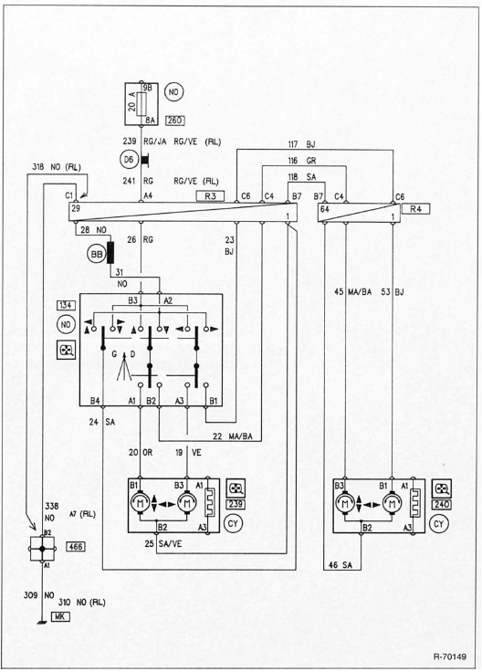 Renault Clio Reparaturanleitung. Elektrischer auÿenspiegel