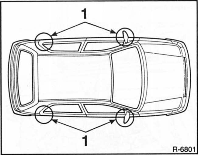 Renault Clio Reparaturanleitung. Anheb- und aufbockpunkte