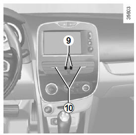 Renault Clio - Luftdüsen in armaturenbrettmitte