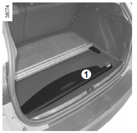 Renault Clio - Verstauen der gepäckraumabdeckung 1