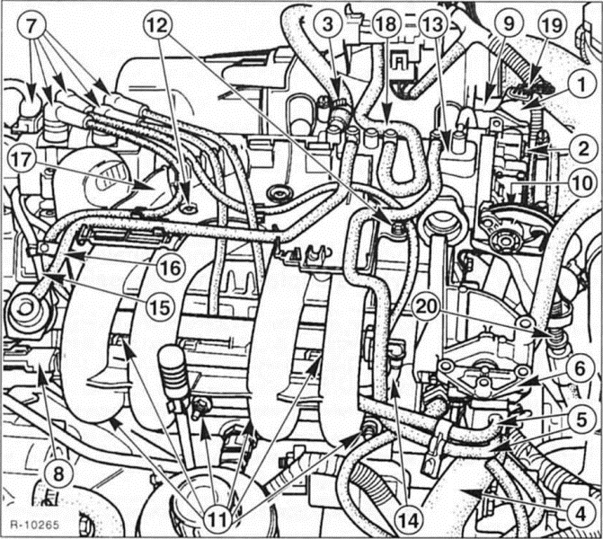 Renault Clio Reparaturanleitung. Zylinderkopfdeckel aus- und einbauen