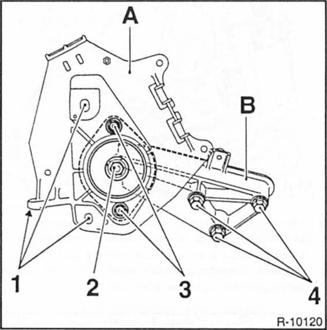 Renault Clio Reparaturanleitung. Motor und getriebe zusammenschrauben