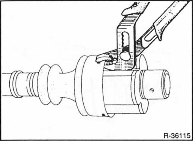 Renault Clio Reparaturanleitung. Gelenkwelle ohne kugellager