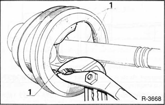 Renault Clio Reparaturanleitung. Gelenkwelle ohne kugellager