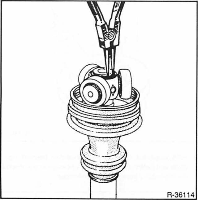 Renault Clio Reparaturanleitung. Gelenkwelle ohne kugellager