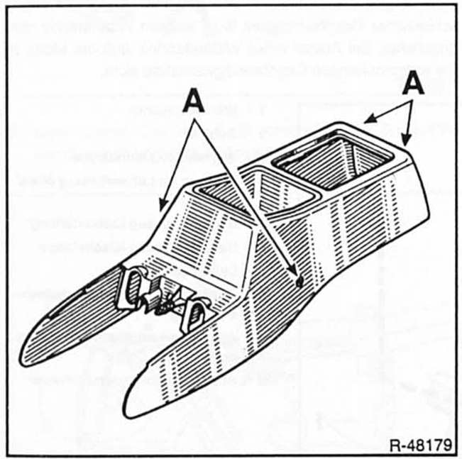 Renault Clio Reparaturanleitung. Mittelkonsole aus- und einbauen