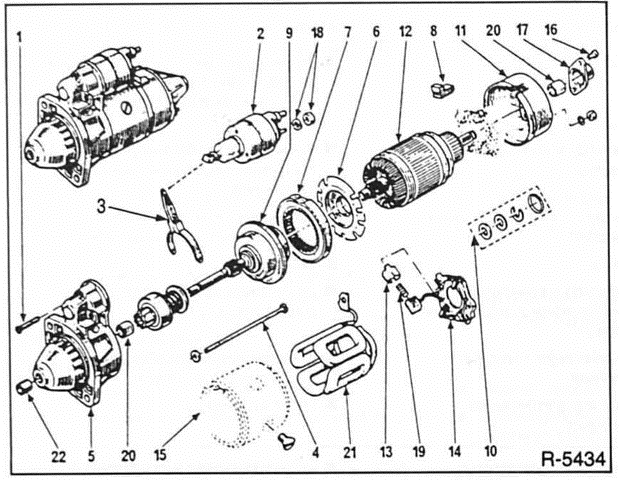 Renault Clio Reparaturanleitung. Bosch-anlasser